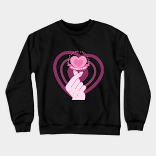 Finger Heart Valentine's Day Crewneck Sweatshirt